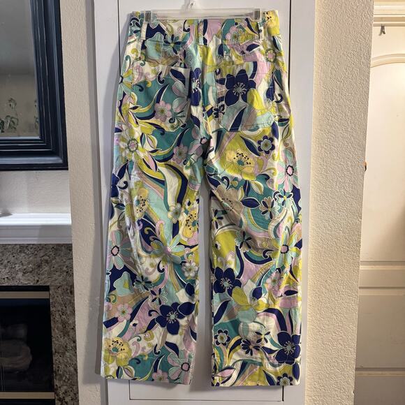 Anthropologie Maeve The Colette Cropped Wide Legged Pant Linen Blend Size 26 - Picture 5 of 9